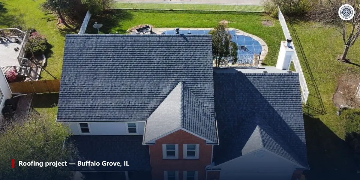 Completed roofing project by State Restoration Services in the Chicago suburbs