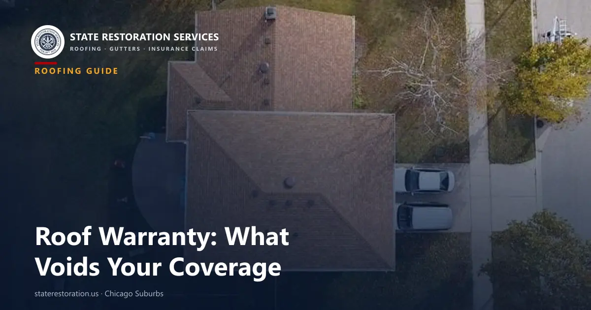 Diagram comparing a roof manufacturer shingle warranty to a roofer workmanship warranty