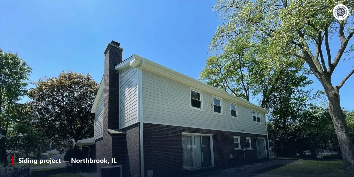 Completed siding replacement project in Northbrook, Illinois by State Restoration Services